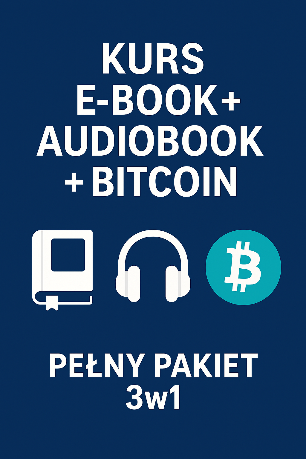 Pakiet Premium: E-book (10 lekcji) + Audiobook (22 lekcji) + Bitcoin (30 lekcji)